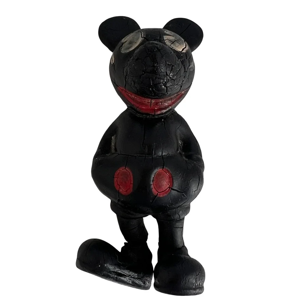 Rare 1930s Seiberling Latex Mickey Mouse Figure Vintage Disneyana Folk Art Decor - Picture 4 of 7